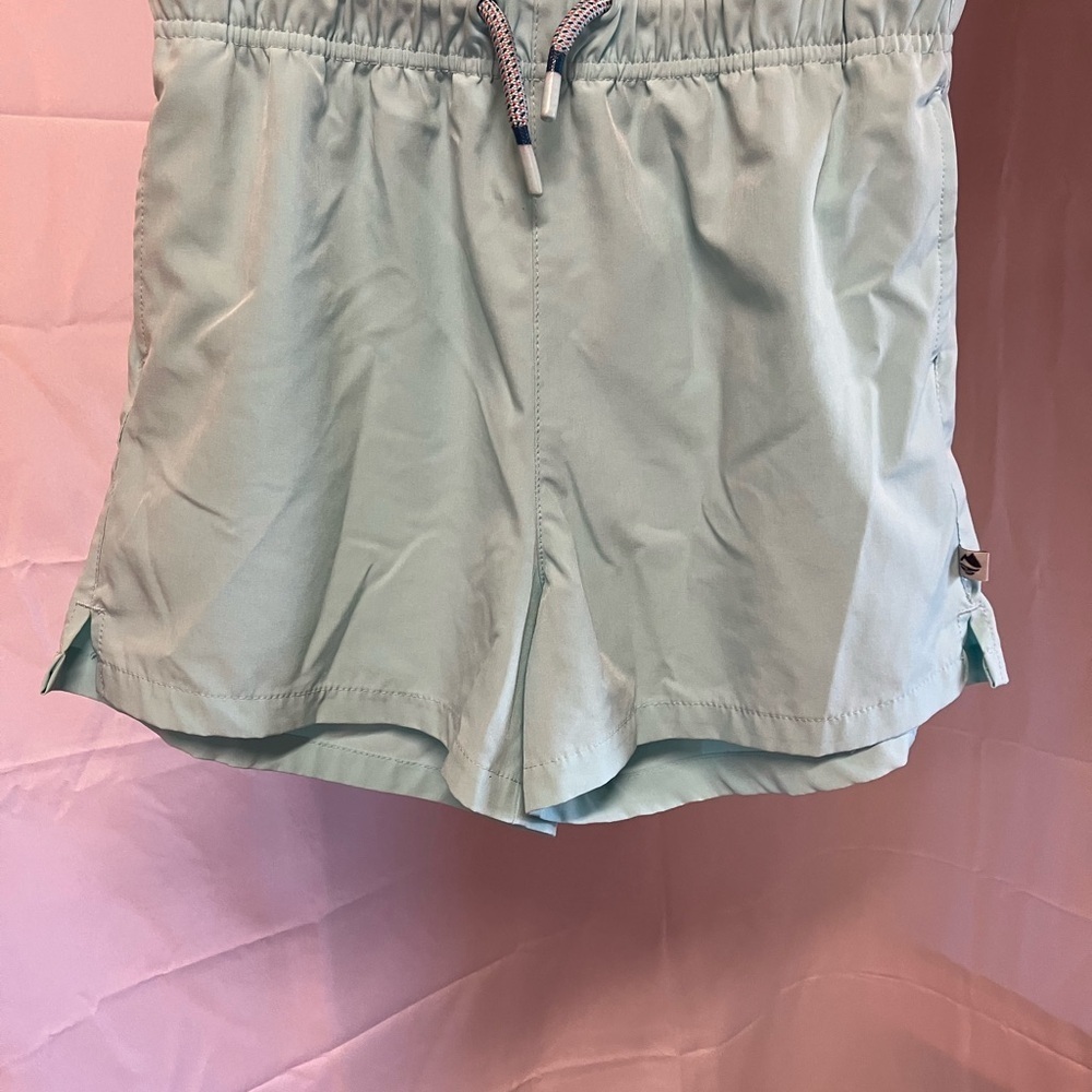 Blue Athletic Swim Shorts with Elastic Waistband